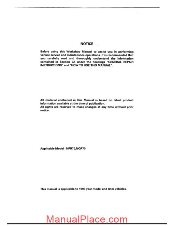 isuzu n series automatic transmission 450 43le workshop manual page 2