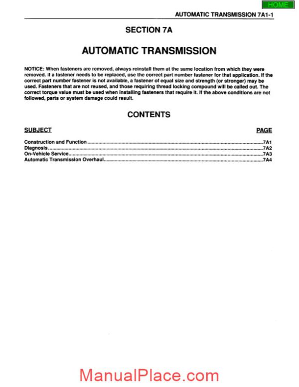 isuzu n series automatic transmission 450 43le workshop manual page 4