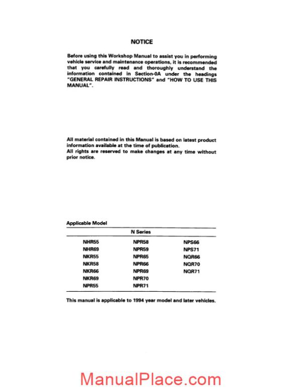 isuzu nhr nkr npr nqr nps brakes workshop manual page 2