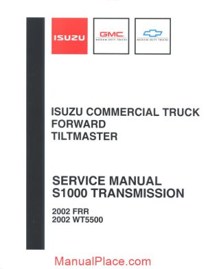 isuzu service manual s1000 transmission 15i16486 page 1