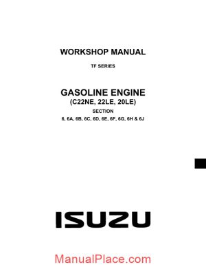 isuzu tf series gasoline engine workshop manual page 1