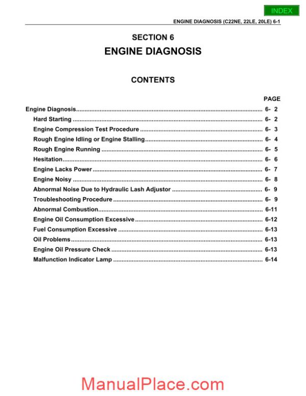 isuzu tf series gasoline engine workshop manual page 4