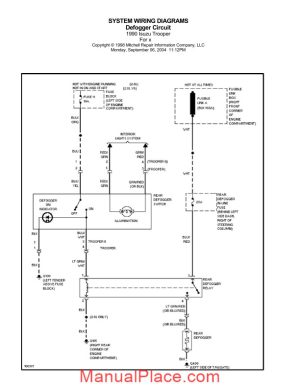 isuzu trooper 1990 system wiring diagram page 1