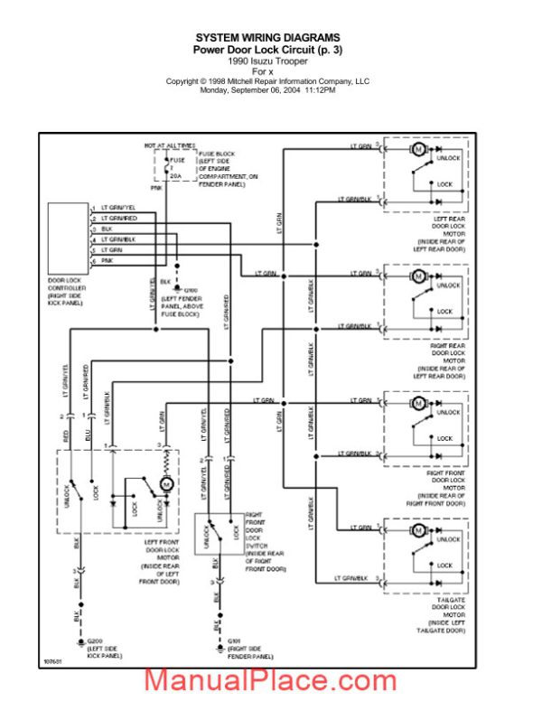 isuzu trooper 1990 system wiring diagram page 3