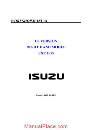 isuzu trooper 1998 1999 2000 2001 2002 rhd workshop repair manual page 1