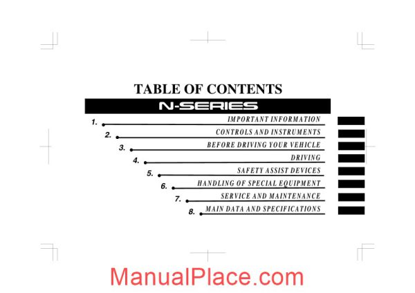 isuzu truck n series operational manual page 3