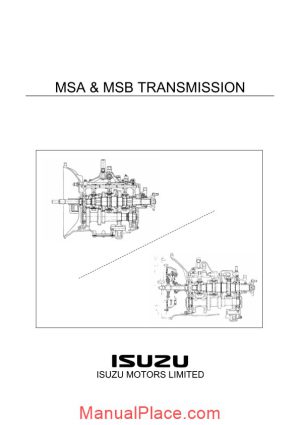 isuzu truck training msa msb type transmission 15i16516 page 1