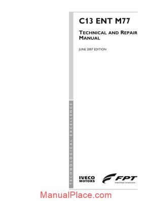 iveco c13ent m77 technical and repair manual page 1