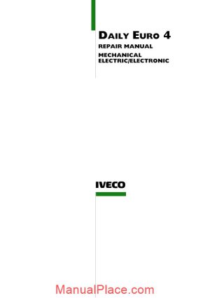 iveco daily euto 4 repair manual mechanical electric and electronic 2006 2009 page 1