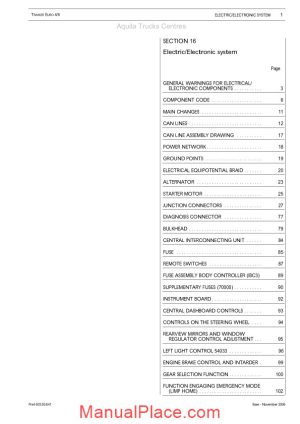 iveco euro trakker repair manual electrical page 1