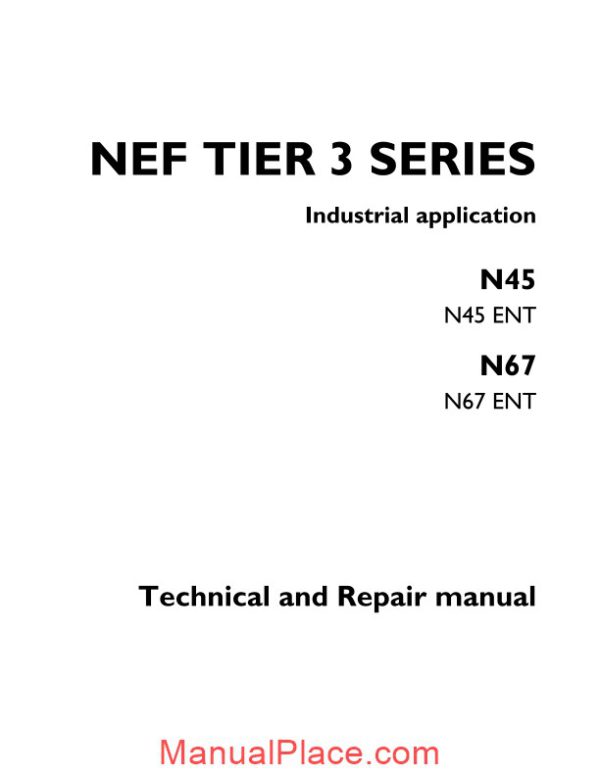 iveco nef tier 3 series technical and repair manual page 1