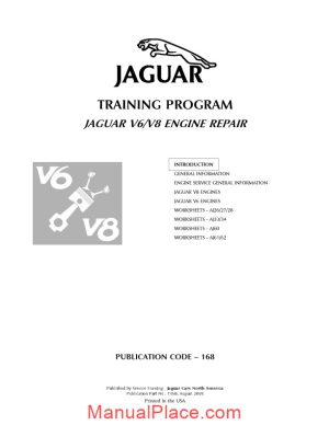 jaguar v6 v8 engine repair 168 sg page 1