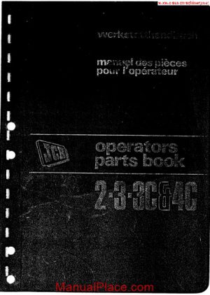 jcb 2 3 3c 4c parts manual mk1 1967 page 1