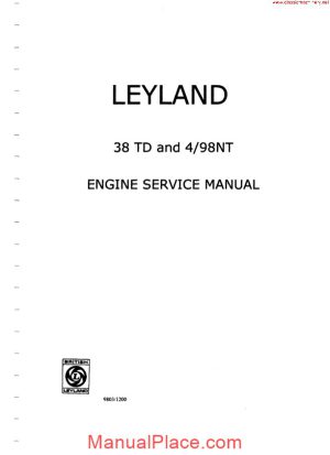 jcb 3c leyland 38td and 4 98nt engine service manual page 1