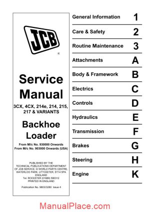 jcb 3cx 4cx 214e 215 217 service repair workshop manual page 1