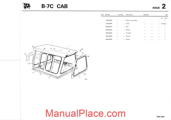 jcb b 7c cab parts catalogs page 4