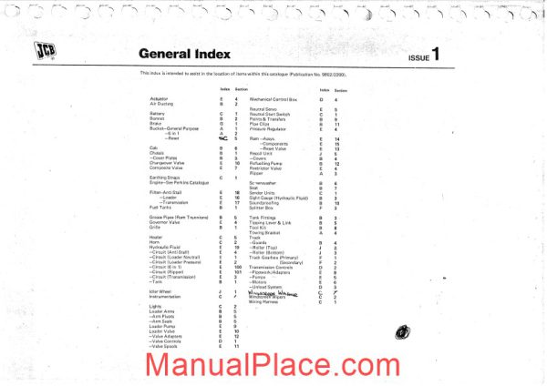 jcb old 112 114 parts catalogue page 4