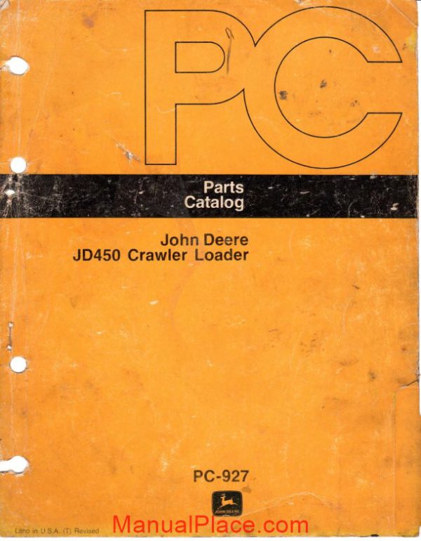 jd 450 crawler loader parts catalog pc 927 page 1