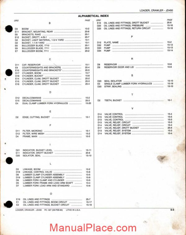 jd 450 crawler loader parts catalog pc 927 page 4