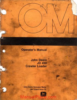 jd 450 operators manual crawler loader page 1