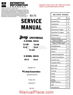 jeep cj dj 53 71 service manual page 1