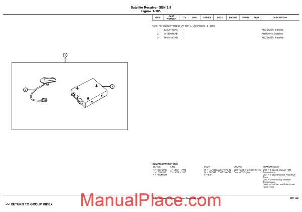 jeep mk 2007 compass patriot mopar parts catalog page 4