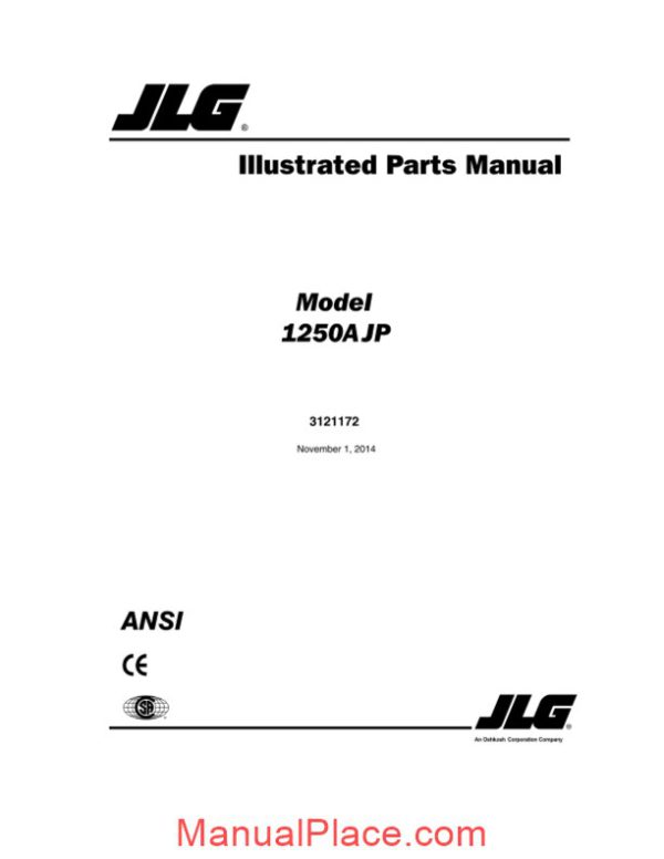 jlg 1250ajp boom lift illustrated parts manual page 1