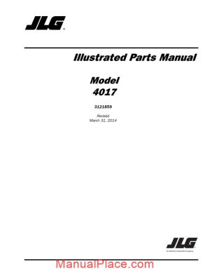 jlg 4017 telehandler parts manual page 1