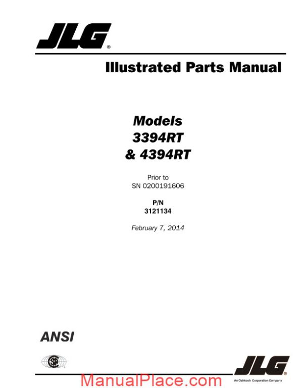 jlg illustrated parts 3394rt 4394rt page 1