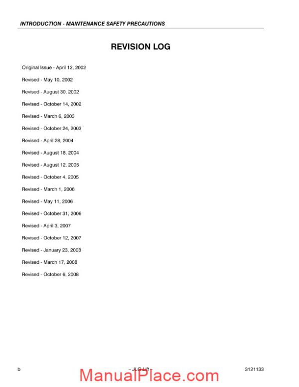 jlg service and maintenance manual 3394rt 4394rt page 4