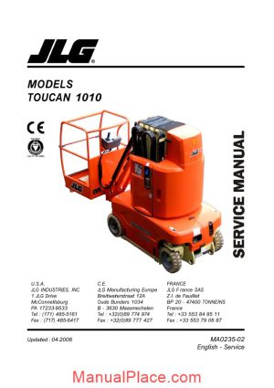 jlg toucan 1010 servicebook page 1