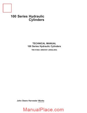 john deere 100 series hydraulic cylinders technical manual page 1