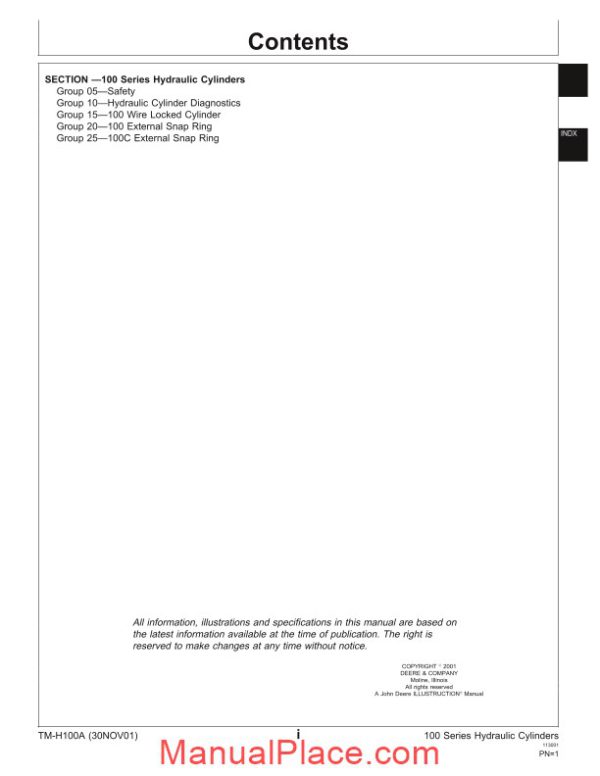 john deere 100 series hydraulic cylinders technical manual page 3