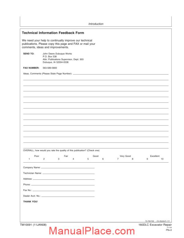 john deere 160dlc repair manual page 3