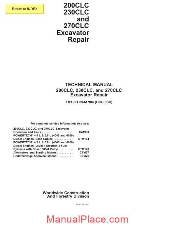 john deere 330clc 370c operator manual page 1