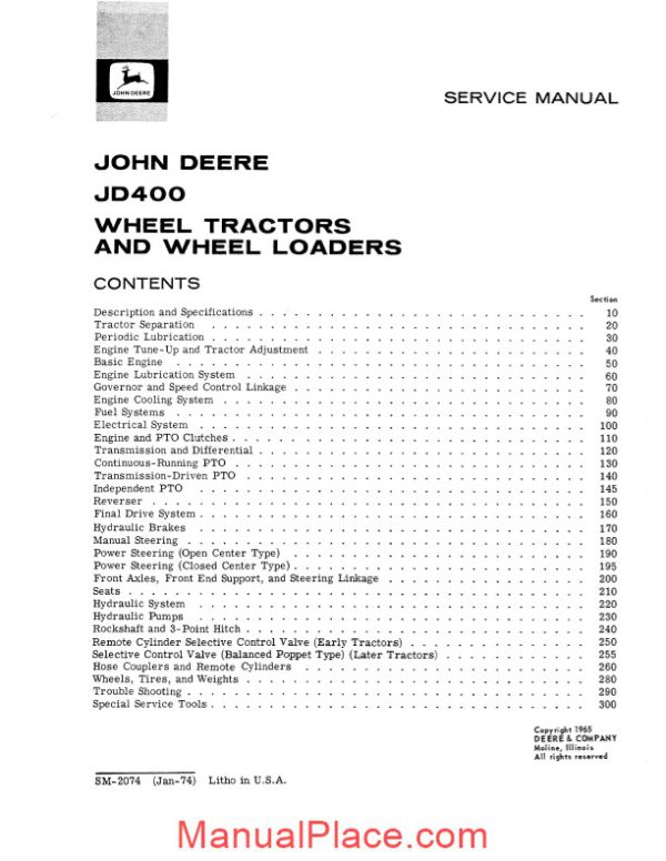 john deere 400 service manual sec wat page 3