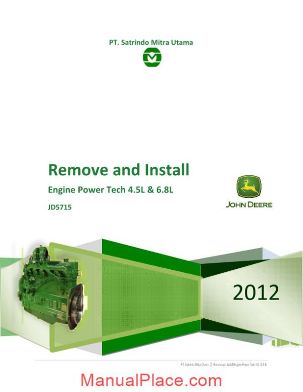 john deere 4045 6068 remove install engine page 1