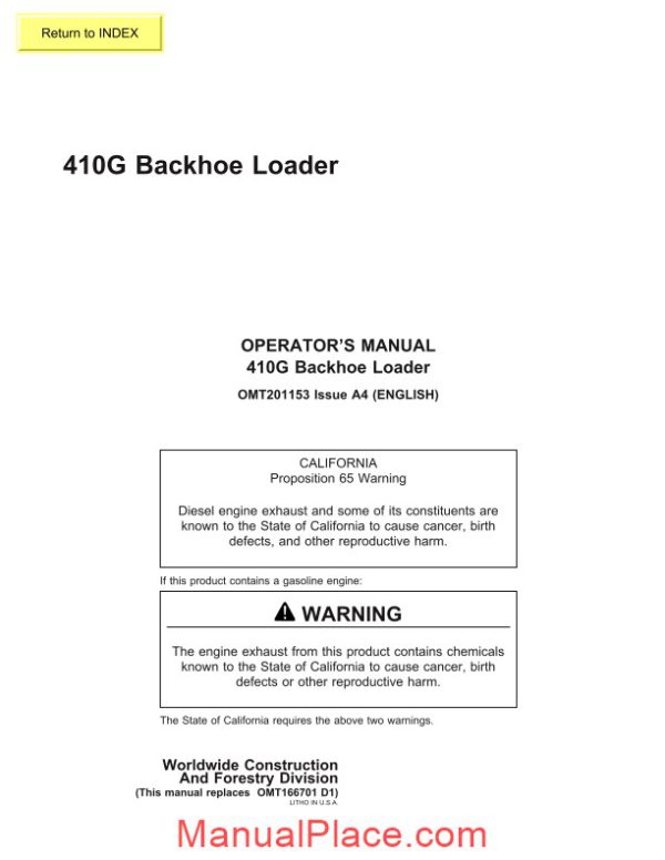 john deere 410g operator manual page 1