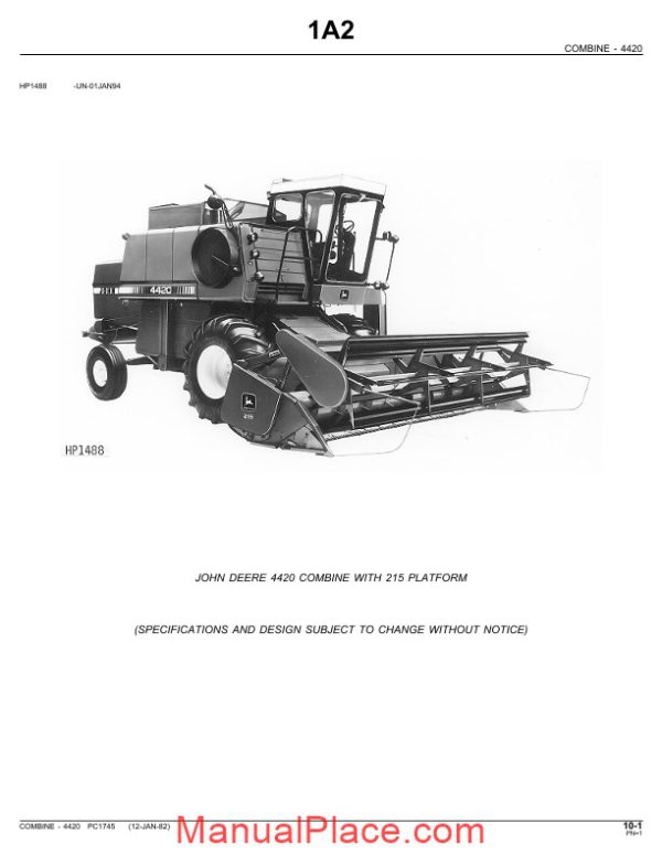 john deere 4420 parts catalog page 1