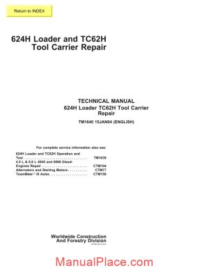 john deere 624h repair manual page 1