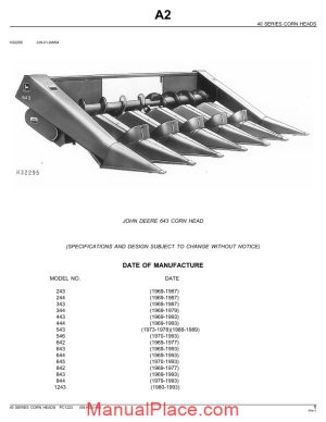 john deere 643 corn head parts catalog page 1