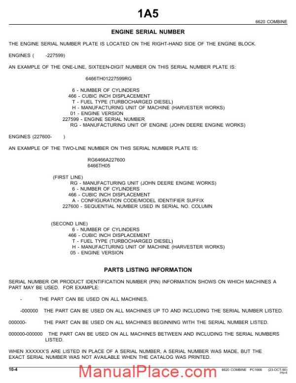 john deere 6620 parts catalog page 4