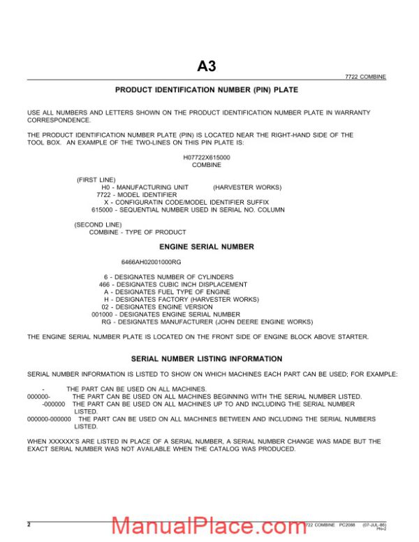 john deere 7722 parts catalog page 2