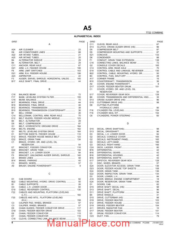 john deere 7722 parts catalog page 4