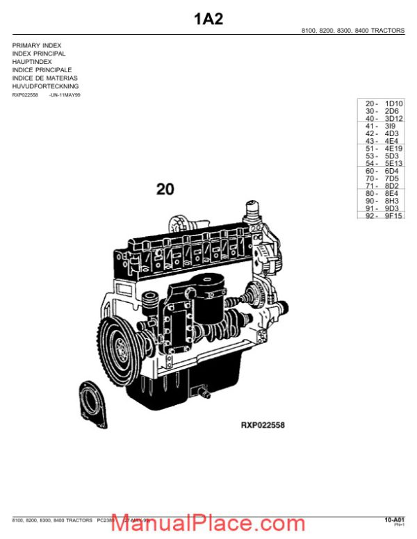 john deere 8400 parts catalog page 1