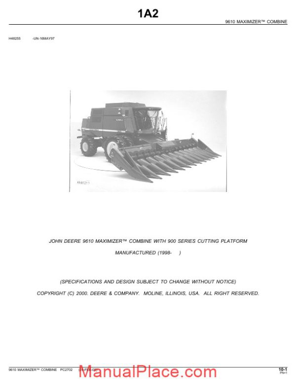 john deere 9610 parts catalog page 1