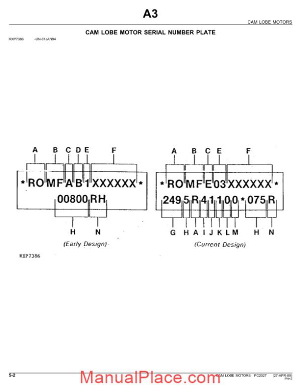john deere cam lobe motors parts catalog page 2