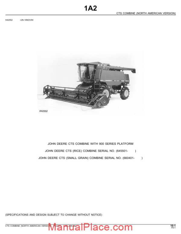 john deere cts parts catalog page 1