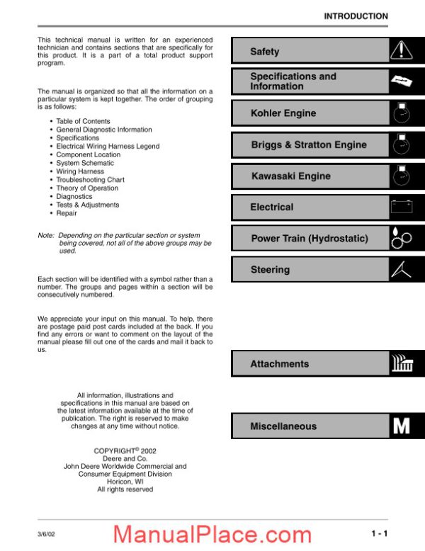 john deere ltr155 ltr166 ltr 180 lawn tractor service manual page 3