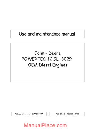 john deere powertech 2 9l 3029 oem diesel engines page 1